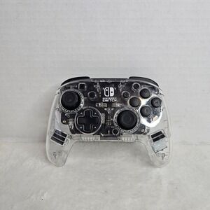 Nintendo Switch Afterglow Deluxe Wireless Controller PDP Transparent Clear
